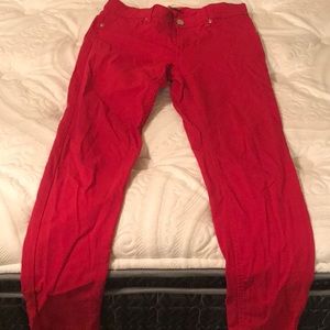 Ladies red pants